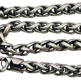 AGI Italy, Sterling Wheat Chain Bracelet 16.19 G