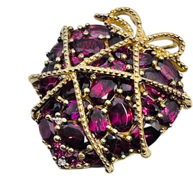 GP Garnet Sterling Heart Pendant 10.6 G
