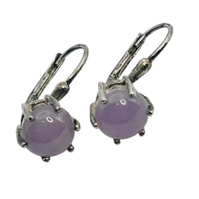 GSJ AMETHYST Sterling Jacket Earrings 2.94g
