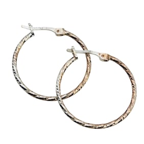 Dyadema Sterling Hinge Hoop Earrings 1.57 G