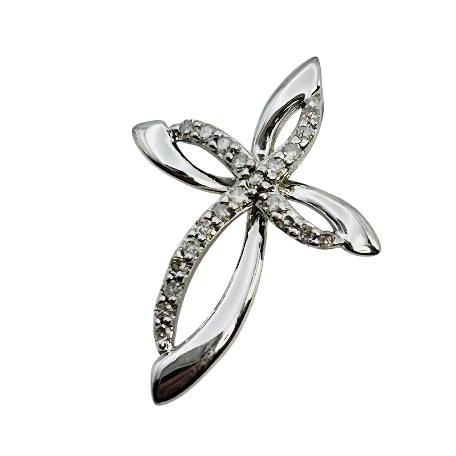 SUN Sapphire Sterling Infiniti Cross Pendant 1.11 G: SUN sapphire Sterling Infiniti Cross pendant 1.11 g