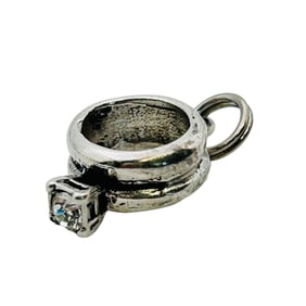 Sterling Engagement Ring Charm 1.96 G