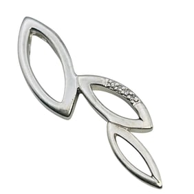 Diamond HDIAVU Sterling Graduated Pendant 3.59 G