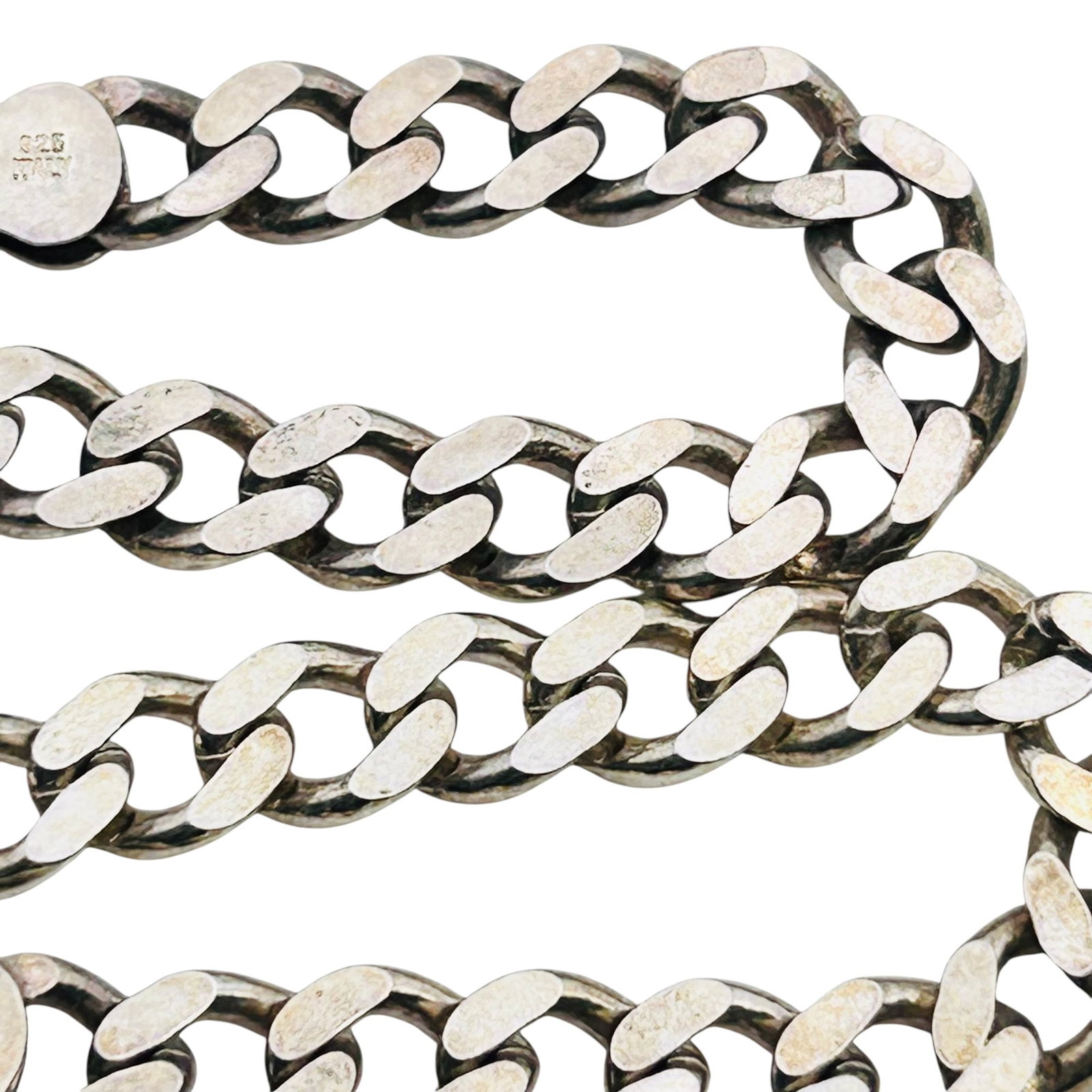 Italy Sterling Curb Chain Bracelet: Italy Sterling curb chain bracelet