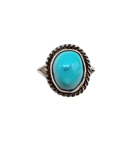 Navajo Turquoise Sterling Silver Ring Size 3.75 2 G