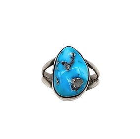 Randall Endito Navajo Turquoise Sterling Silver Ring Size 6.25 3.7 G