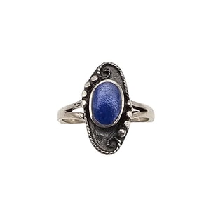 Signed Southwestern Lapis Sterling Silver Ring Size 4.75 2.2 G