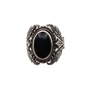 Southwestern Onyx Sterling Silver Ring Size 7.5 9 G