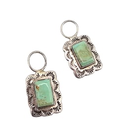 Southwestern Turquoise Sterling Silver Earring Pieces 4.5 G