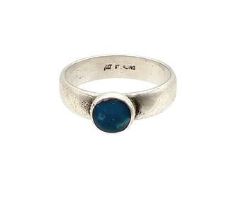 Bell Trading Post Turquoise Sterling Silver Ring Size 5.75 2.5 G