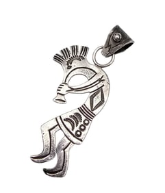 C Perry Sterling Silver Kokopelli Pendant 8.1 G