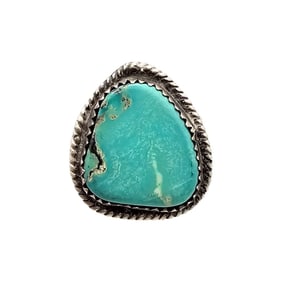 Navajo Turquoise Sterling Silver Ring Size 4.25 6 G