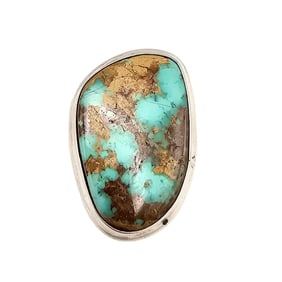 Navajo Royston Turquoise Sterling Silver Ring Size 7 7.9 G