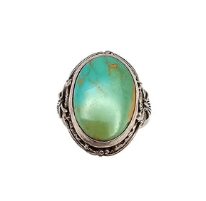 Carol Felly Anglo Turquoise Sterling Silver Ring Size 5 11.1 G