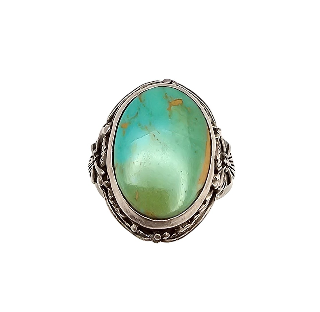 Carol Felly Anglo Turquoise Sterling Silver Ring Size 5 11.1 G (1 of 4)