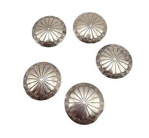 Navajo Sterling Silver Button Covers Lot Of 5 18.1 G