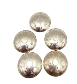 Native Sterling Silver Arrow Design Button Cover Tops Lot Of 5 12 G
