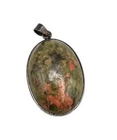 P+8 Blood Stone Sterling Silver Pendant 14.1 G