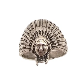 Shubes Manufacturing Sterling Silver Chief Ring Size 11.25 7.5 G