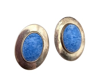 VHC Southwestern Sodalite Sterling Silver Earrings 8.8 G