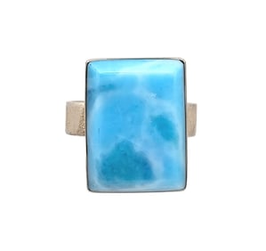 Mexico Larimar Sterling Silver Ring Size 9.75 9.3 G