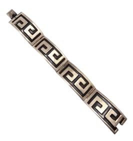CET Mexico Sterling Silver Aztec Style Panel Bracelet 47.1 G