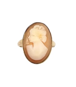 Uncas 10K Gold Filled Cameo Ring Size 6.25 2.9 G