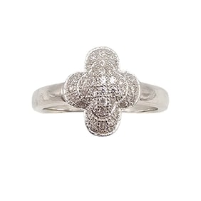 ALT SD Diamond Sterling Silver Cocktail Ring Size 7.5 3.9 G