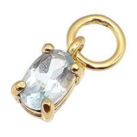 Ross Simons Topaz Gold Over Sterling Silver Pendant 0.5 G