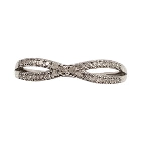 D'Joy Diamond Sterling Silver Cocktail Ring Size 9.5 1.6 G
