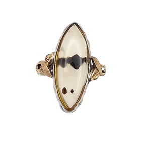 C&C Gold Filled Sterling Silver Moss Agate Ring Size 6.25 3.1 G