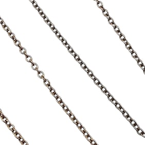 18K Gold Over Sterling Silver Cable Chain Necklace 1.4 G