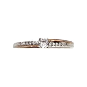 S Cubic Zirconia Sterling Silver Cocktail Ring Size 9.5 1.4 G