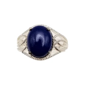 STS Lapis Sterling Silver Ring Size 6 3 G
