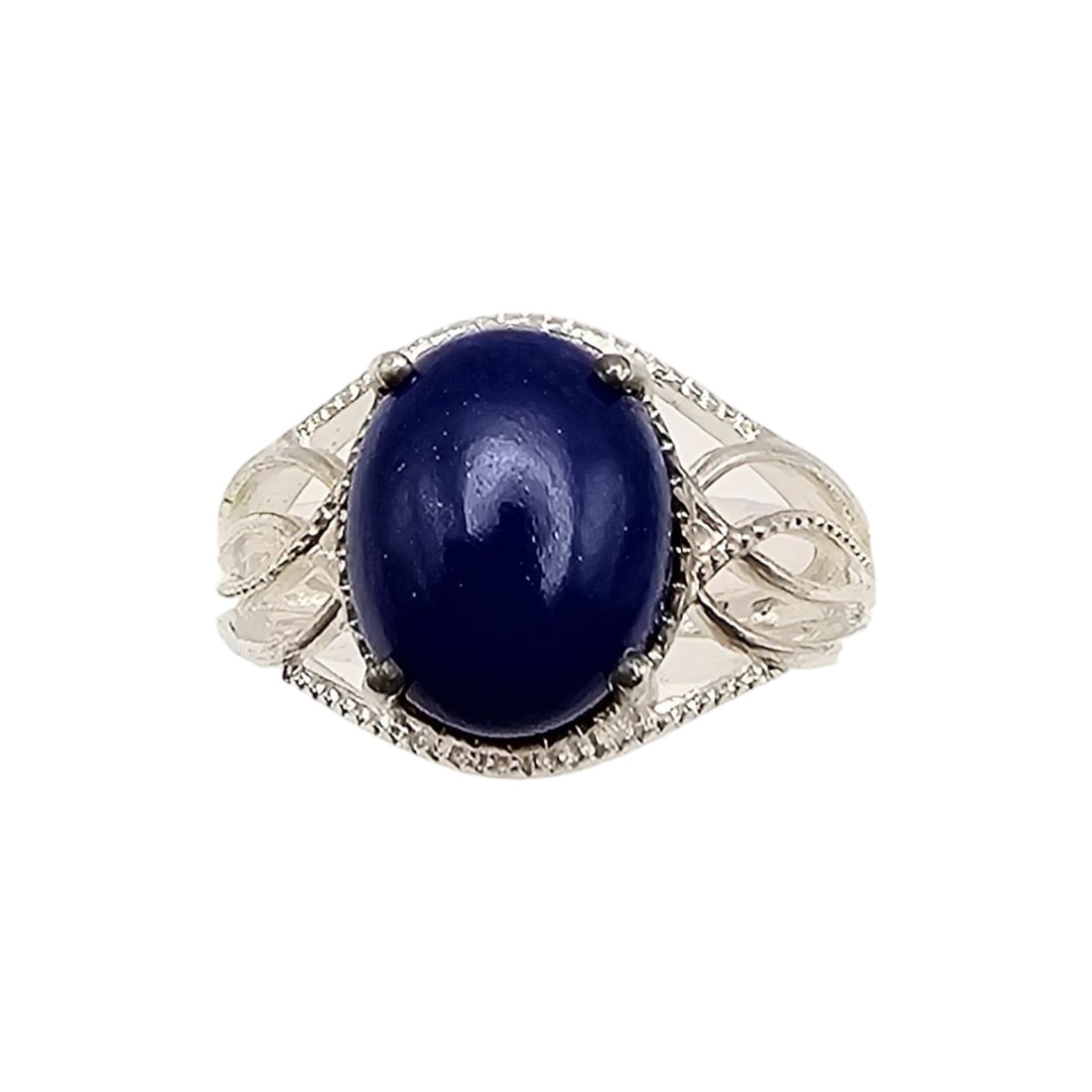 STS Lapis Sterling Silver Ring Size 6 3 G: STS Lapis Sterling Silver Ring Size 6 3 G