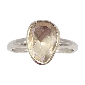 D'Joy Diamond Sterling Silver Cocktail Ring Size 10.25 3.9 G