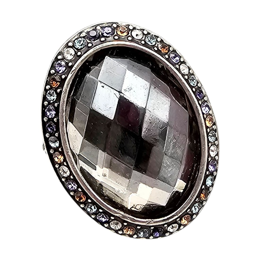 Brighton Rhinestone Sterling Silver Ring Size 5.75 21.1 G (1 of 4)