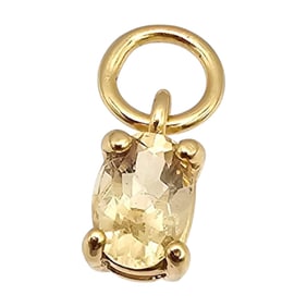 Ross Simons Citrine Gold Over Sterling Silver Pendant 0.6 G