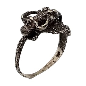 Sterling Silver Dragon Ring Size 7 3.7 G