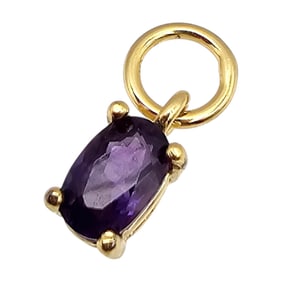 Ross Simons Amethyst Gold Over Sterling Silver Pendant 0.5 G