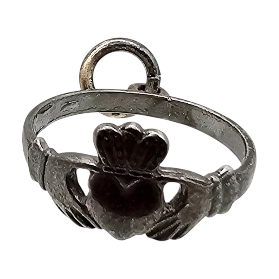 Sterling Silver Claddagh Ring Charm 0.7 G: Sterling Silver Claddagh Ring Charm 0.7 G