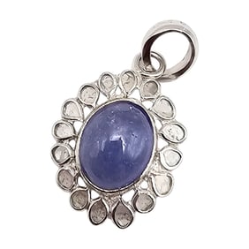 D'Joy Diamond Tourmaline Sterling Silver Pendant 2.1 G