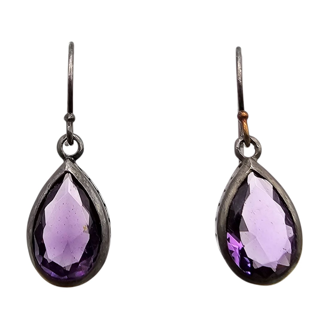 Amethyst Sterling Silver Dangle Earrings 5 G (1 of 4)