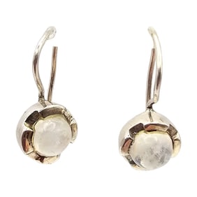 Moonstone Sterling Silver Dangle Earrings 3.3 G