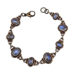 Moonstone Sterling Silver Bracelet 14.4 G