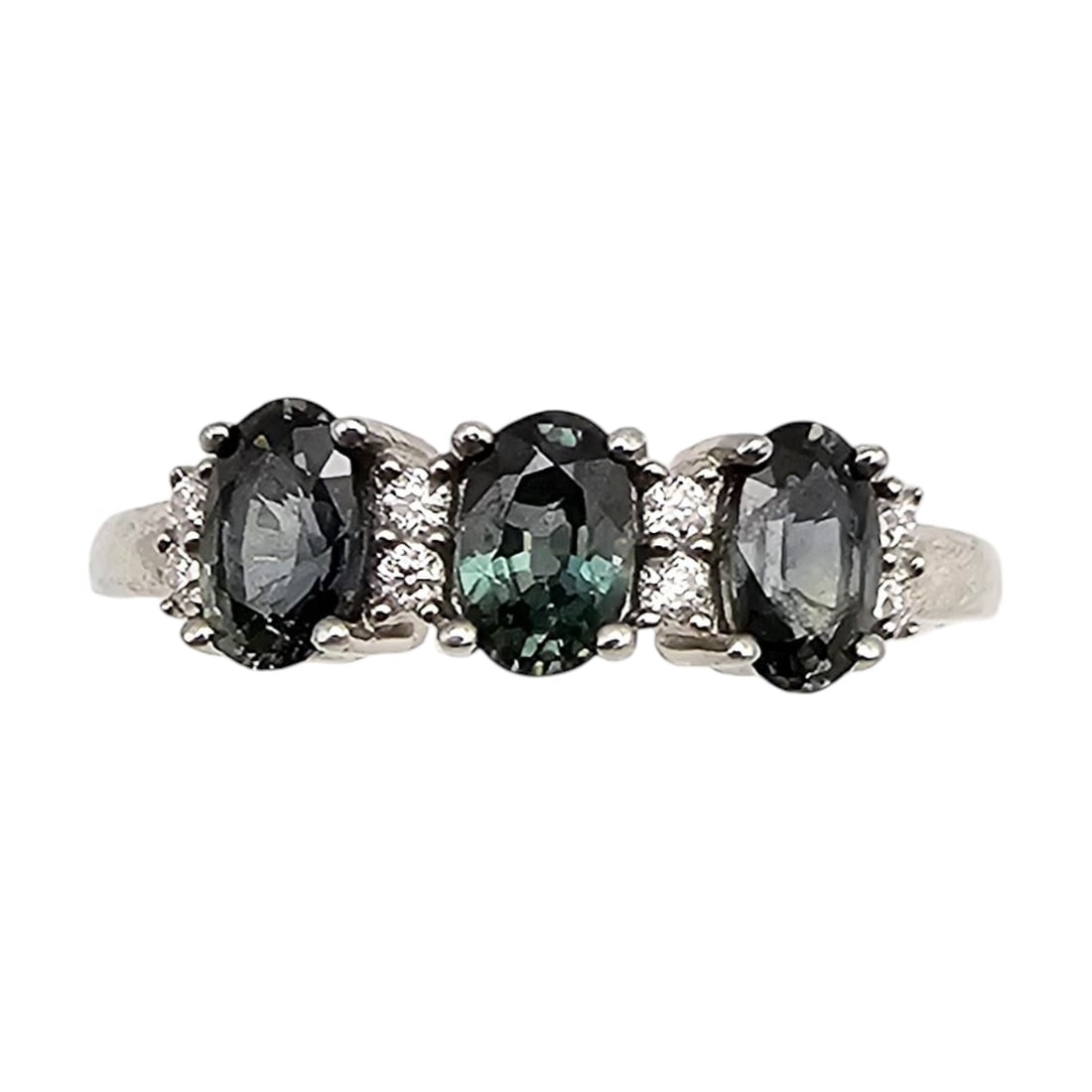 D'Joy Sapphire Sterling Silver Cocktail Ring Size 9.5 3.4 G (1 of 4)