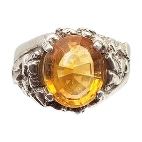 Topaz Sterling Silver Cocktail Ring Size 8.75 12.5 G