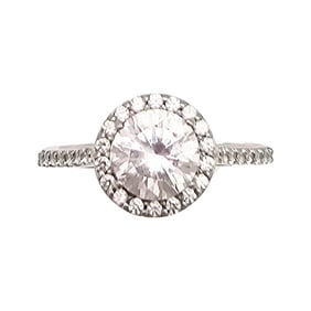 AJ Cubic Zirconia Sterling Silver Cocktail Ring Size 6.5 2.9 G