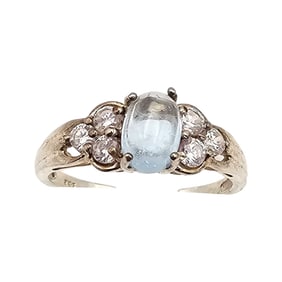 Topaz Sterling Silver Cocktail Ring Size 7.75 2.3 G
