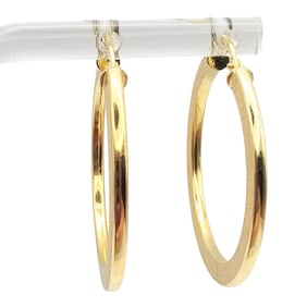 Dyadema Gold Over Sterling Silver Hoop Earrings 4.4 G